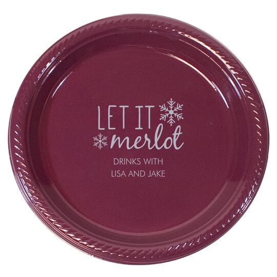 Let It Merlot Plastic Plates